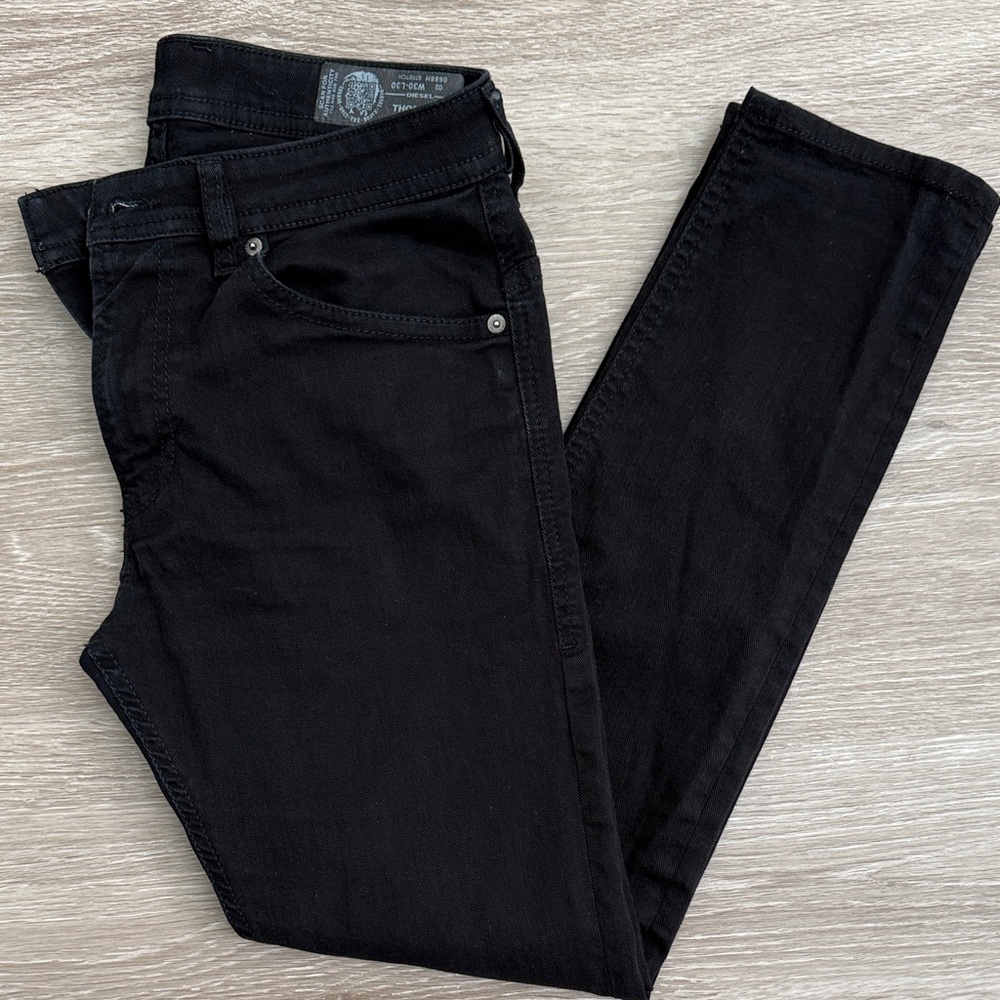 Diesel Thommer Men's Dark Black Skinny Jeans